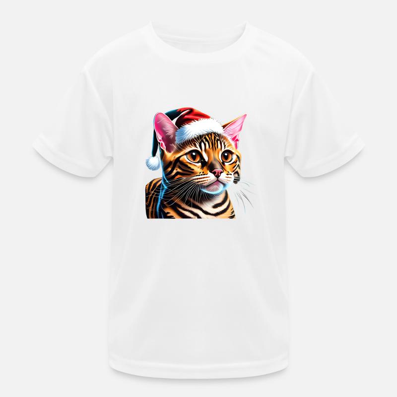 Chaton de Noël chat du Bengale Chaton du Bengale T-shirt sport Enfant