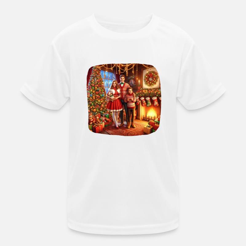 Weihnachten Weihnachtsgeschenke Heiligabend Weihnachtsmann Kinder Funktions-T-Shirt
