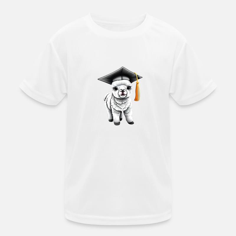 Bachelor Absolvent Schulabschluss Alpaka Studium Kinder Funktions-T-Shirt
