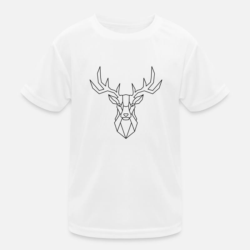 Geometrischer Hirsch – Eleganz in Polygon-Form Kinder Funktions-T-Shirt