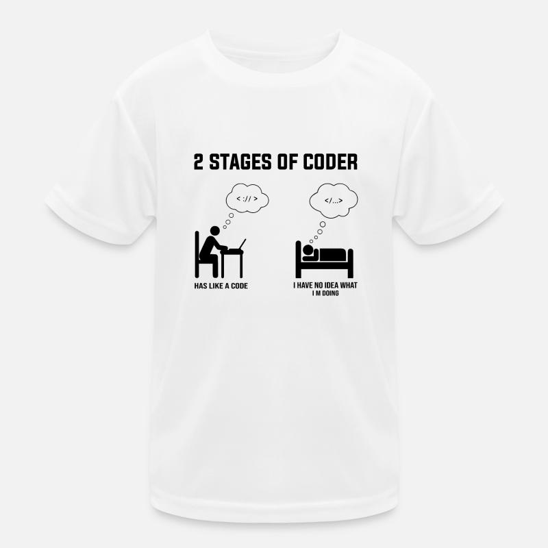 2 étapes du codeur - Idée cadeau Codage de code d’humour T-shirt sport Enfant