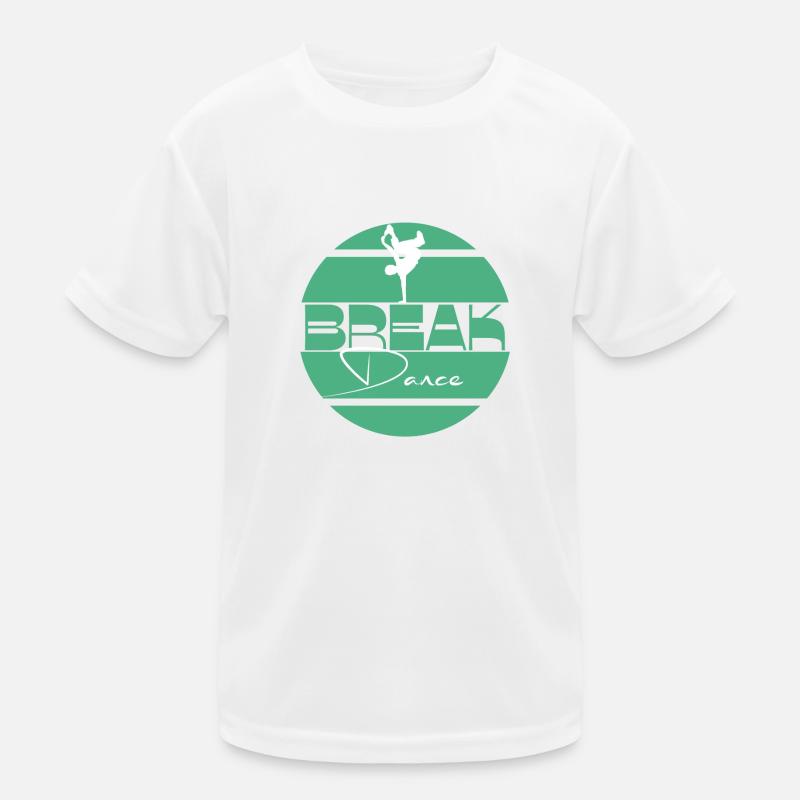 Breakdance Green Turquoise Kids Functional T-Shirt