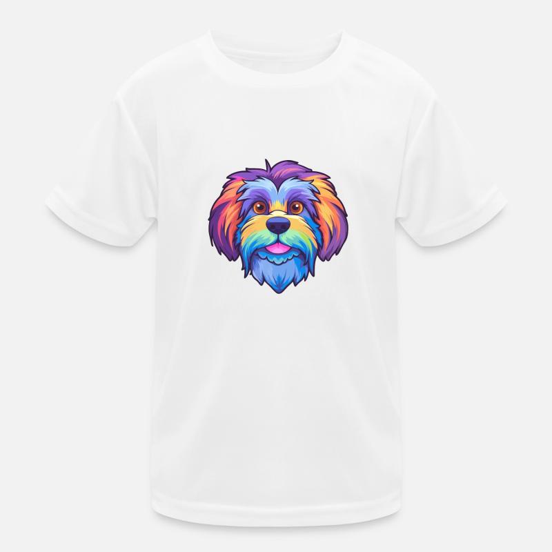 Lowchen Kleiner Löwe Hunderasse Cartoon Kawaii Illus Kinder Funktions-T-Shirt