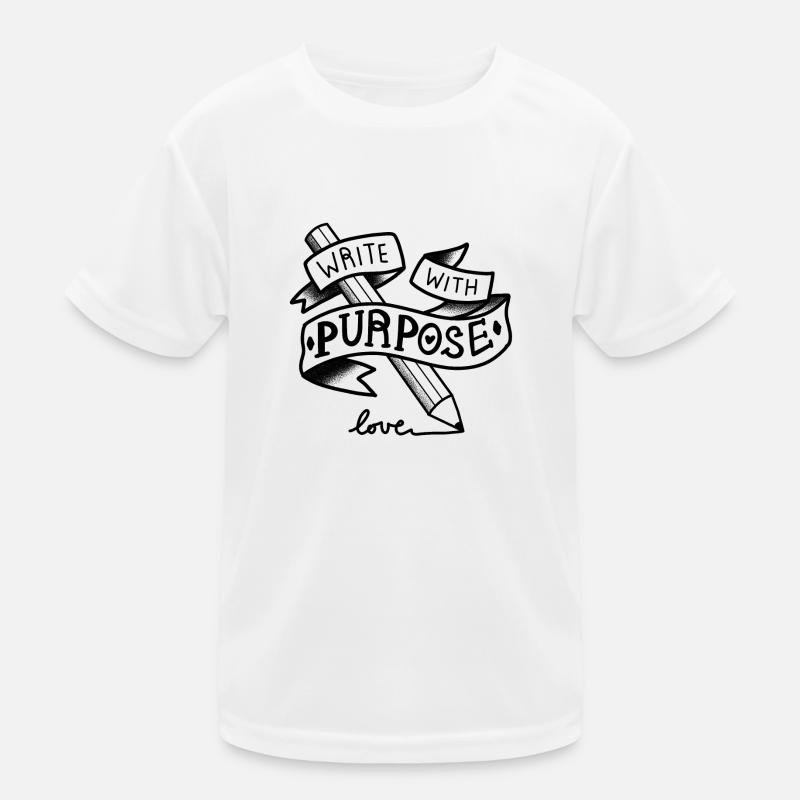 Tattoo style Write With Purpose Kids Functional T-Shirt