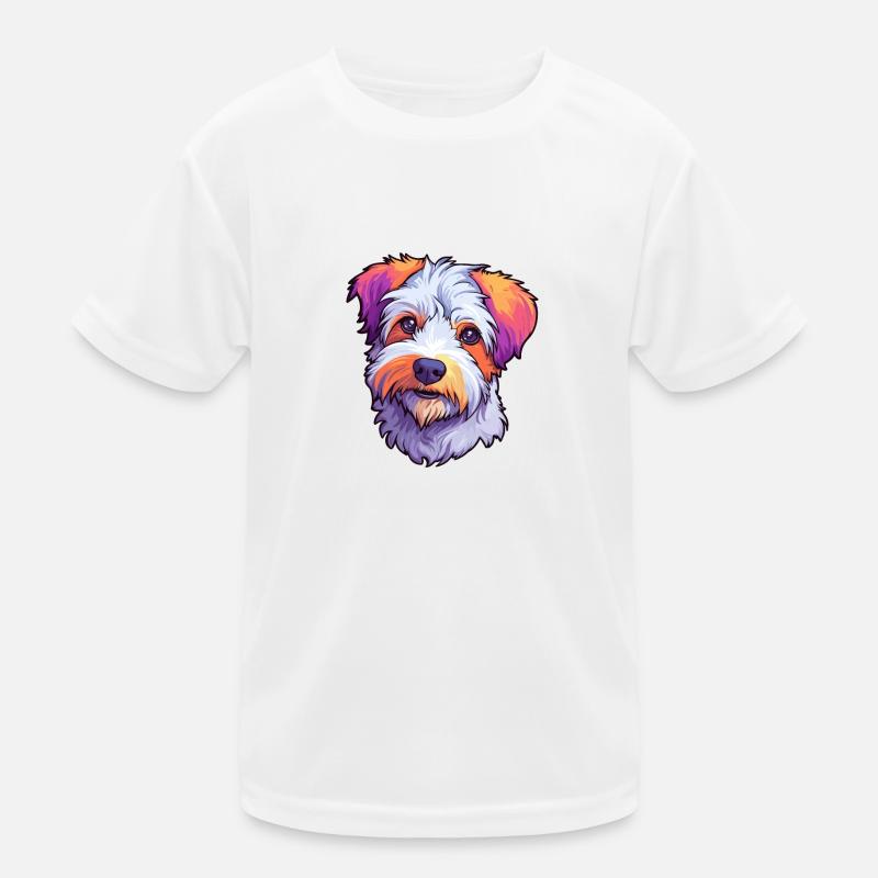 Sporting Lucas Terrier Hunderasse Cartoon Kawaii Il Kinder Funktions-T-Shirt