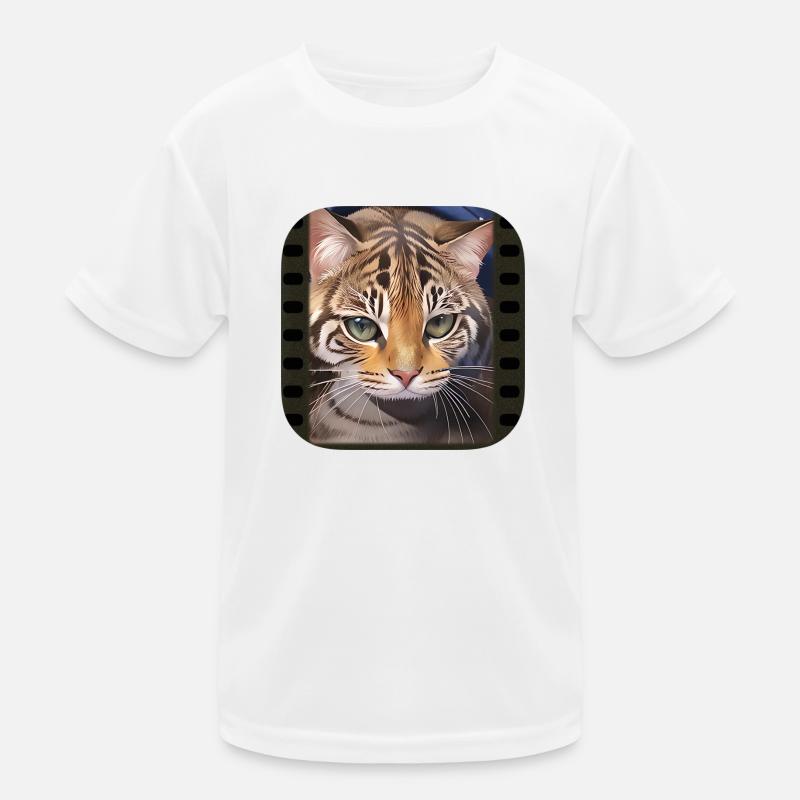 Chat tigre T-shirt sport Enfant