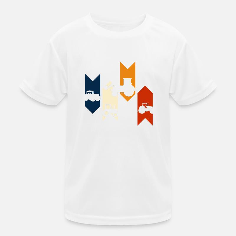 Vintage Retro Traktor Geschenkidee Kinder Funktions-T-Shirt