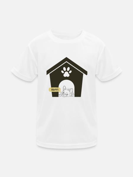 Ruff Day Dog Design - T-shirt sport Enfant - blanc - Devant