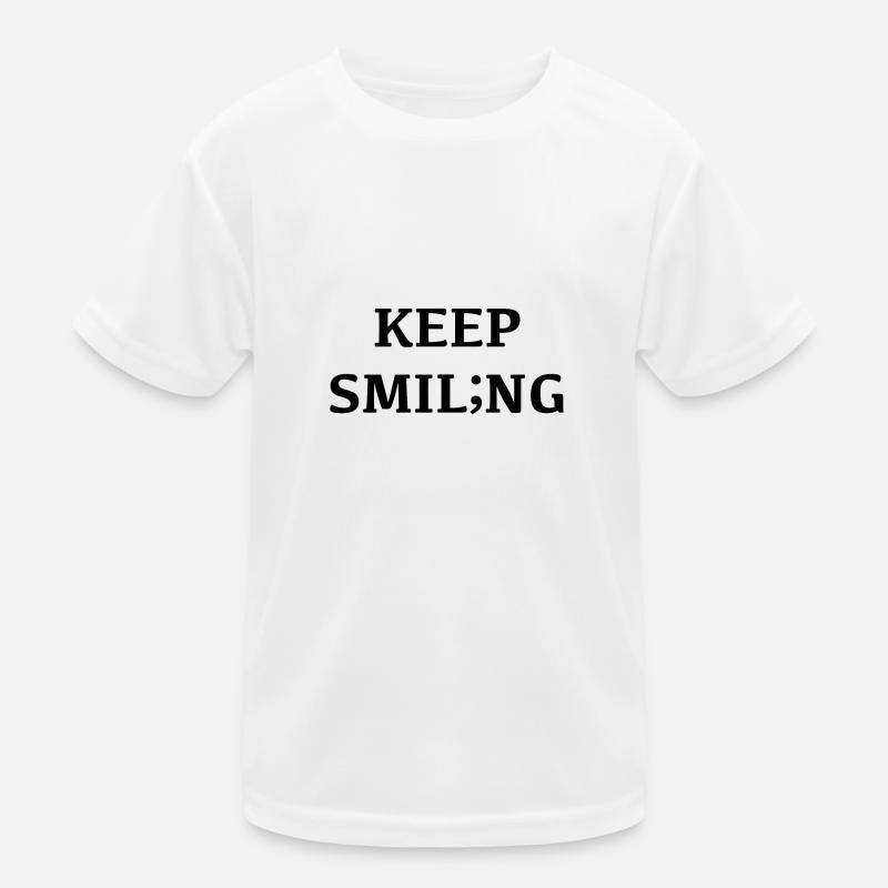 Keep smiling, smiling changes your mood; Kids Functional T-Shirt
