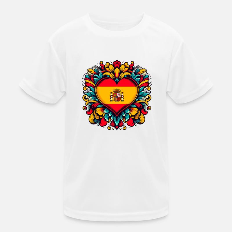 Spanisches Herz Kinder Funktions-T-Shirt