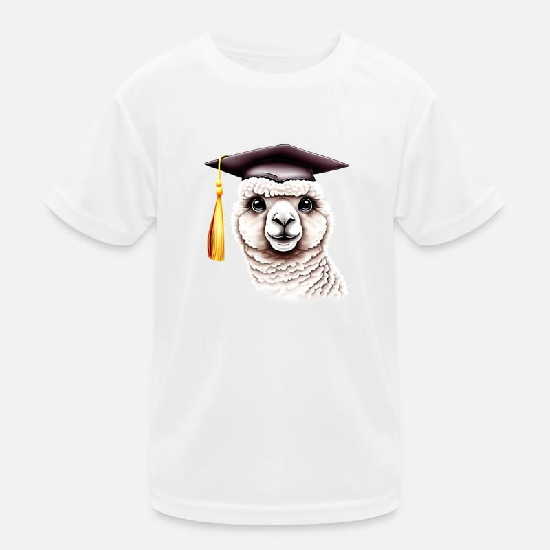 Bachelor Schulabschluss Absolvent Alpaka Studium Kinder Funktions-T-Shirt