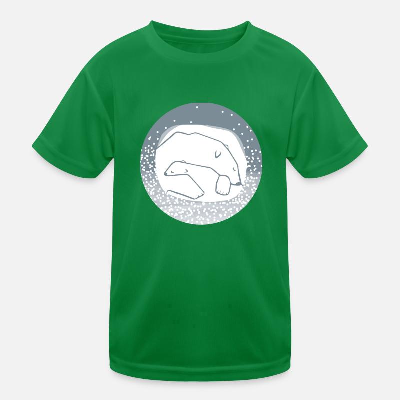 Eisbär im Schnee Kinder Funktions-T-Shirt