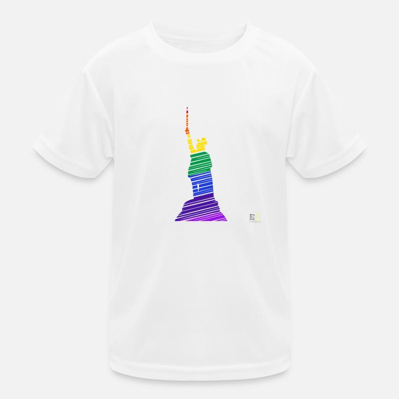 Hermannsdenkmal Regenbogen Kinder Funktions-T-Shirt