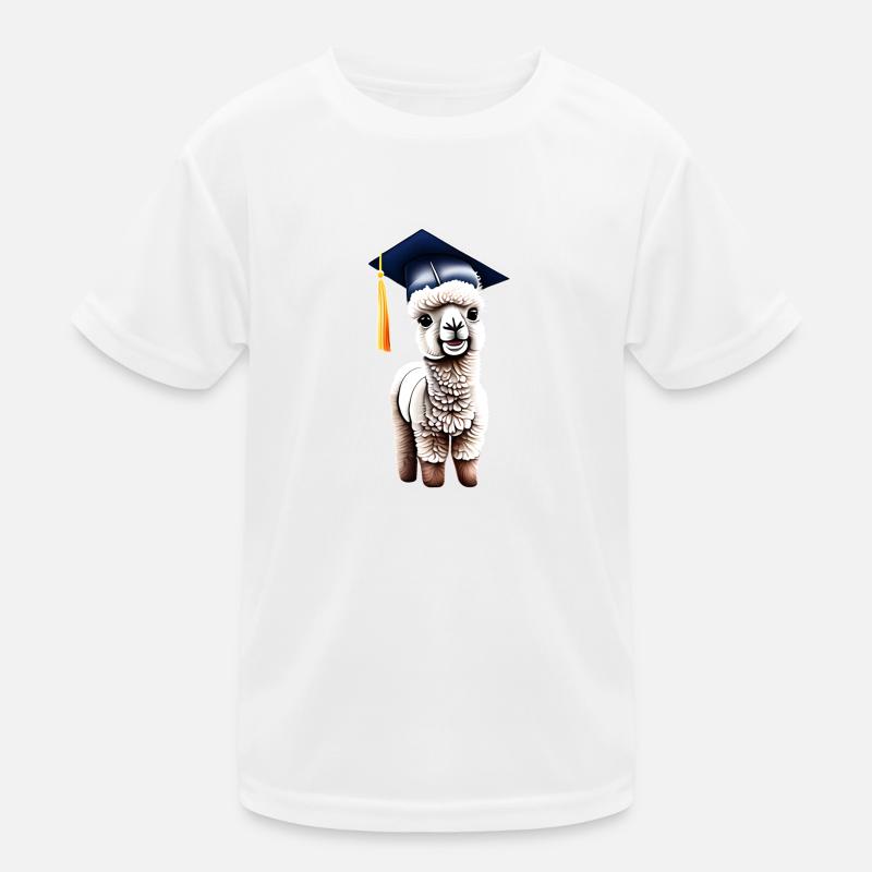 Bachelor Graduate School Leaving Certificate Alpaca Studies Kids Functional T-Shirt