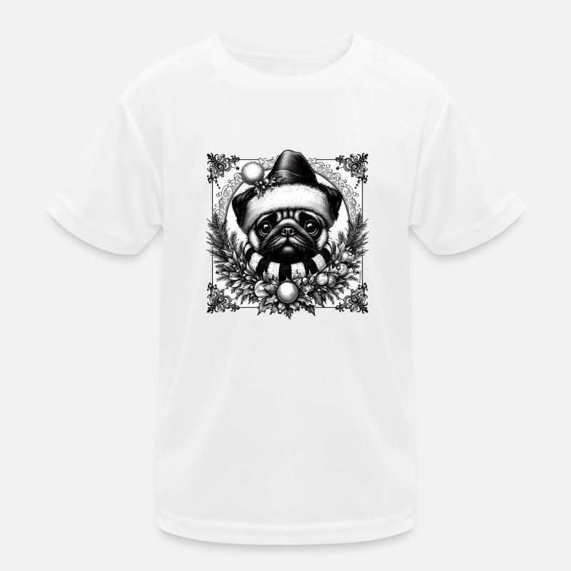 Gothic-Mops Kinder Funktions-T-Shirt