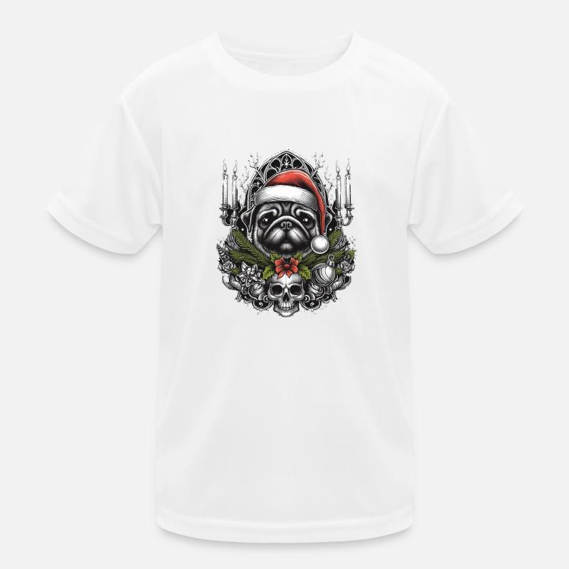 Gothic Mops Kinder Funktions-T-Shirt