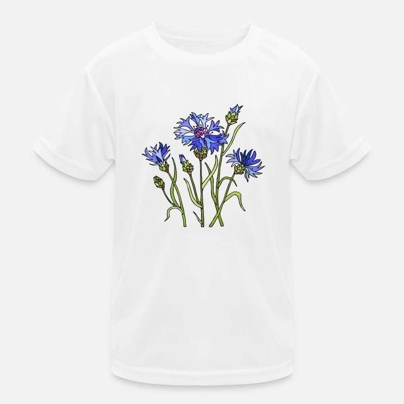 Blumen - Kinder Funktions-T-Shirt - Weiß