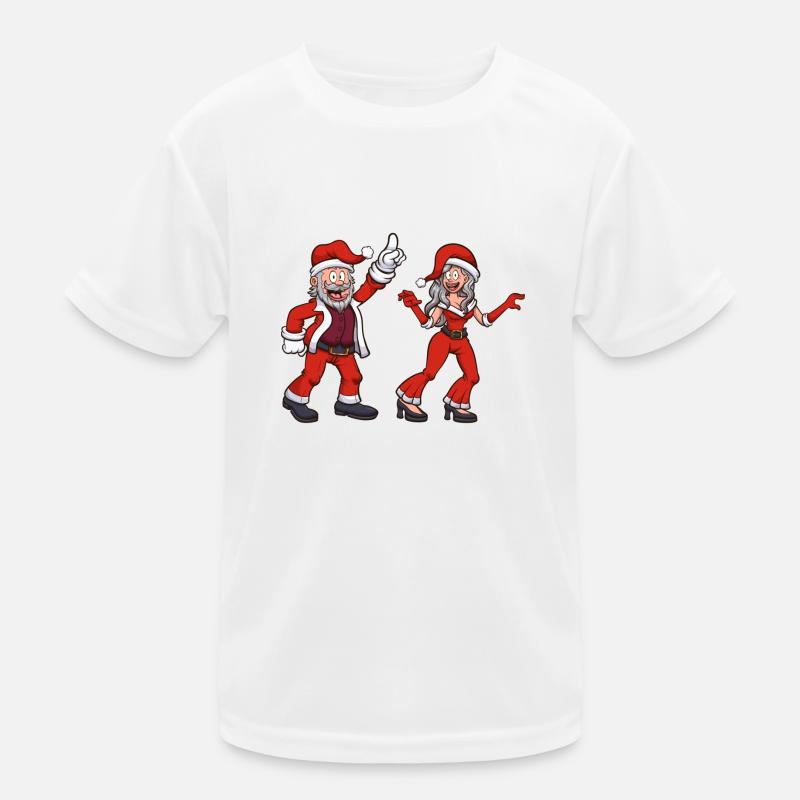 Père Noël dansant et mère Noël T-shirt sport Enfant