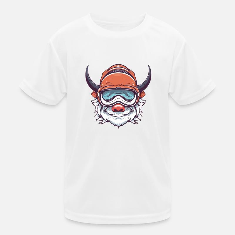 Bulle Stier Flieger Ski Kinder Funktions-T-Shirt