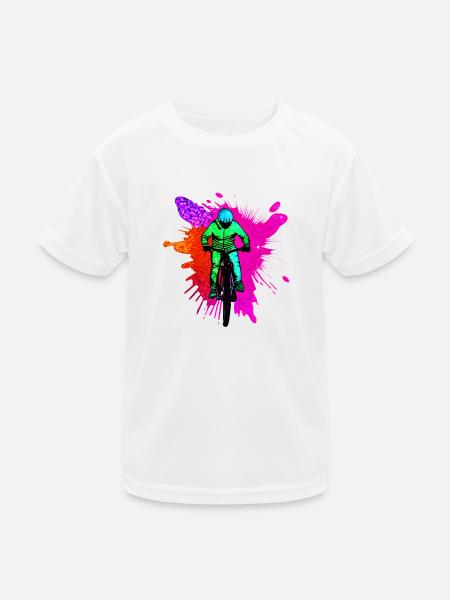 Fahrrad Radfahrer Fahrradfahrer Radeln Radfahren - Kinder Funktions-T-Shirt - Weiß