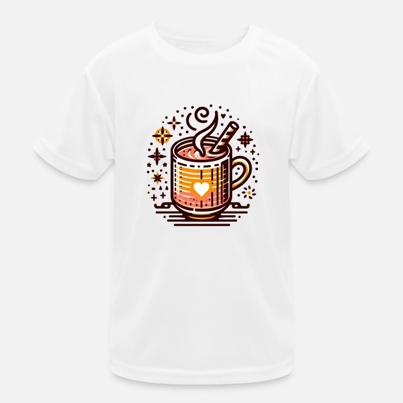 WINTER HOT DRINK COFFEE CAFÉ TEA REST TIME Kids Functional T-Shirt