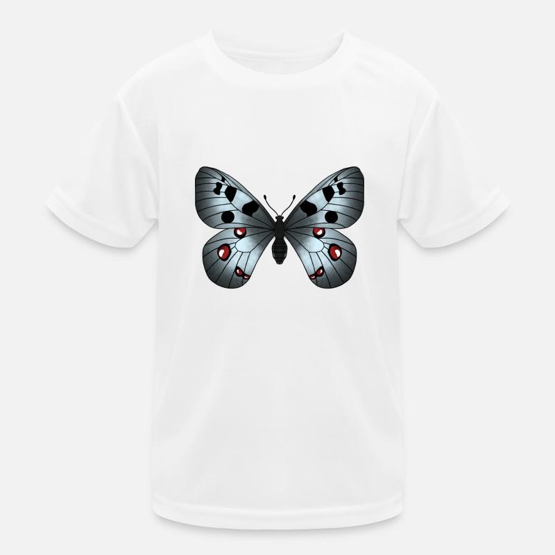 Schmetterling grau Kinder Funktions-T-Shirt