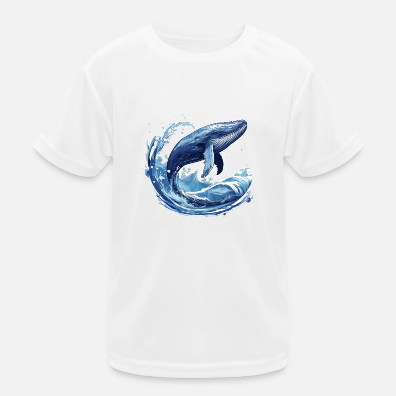 Blauwal Kinder Funktions-T-Shirt