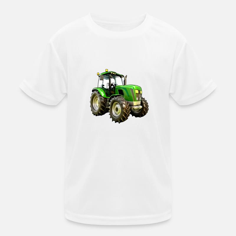 Modern Tractor Tractor Kids Functional T-Shirt