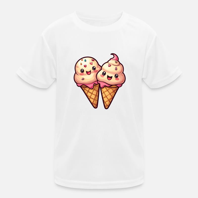 Lächelnde Eiskreation Kinder Funktions-T-Shirt