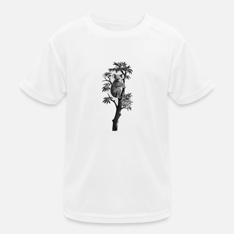 Silhouette d’un koala appuyé contre un arbre T-shirt sport Enfant