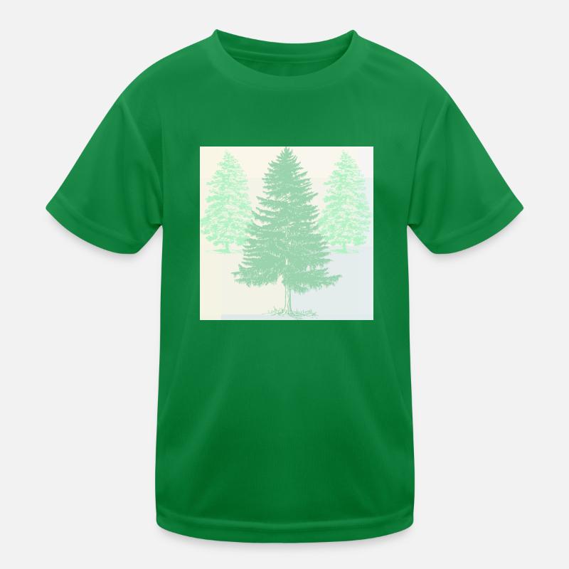 Pastel-colored pines. Kids Functional T-Shirt