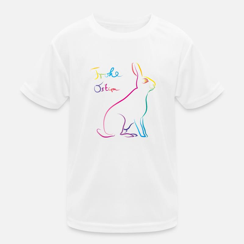 frohe ostern osterhase bunt Kinder Funktions-T-Shirt