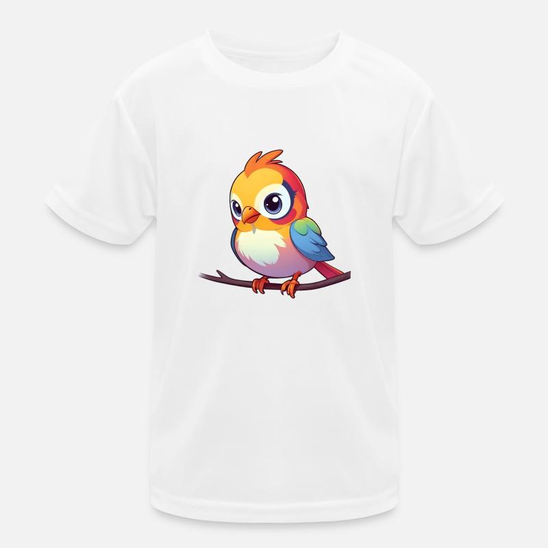 Regenbogen-Spatz Kinder Funktions-T-Shirt