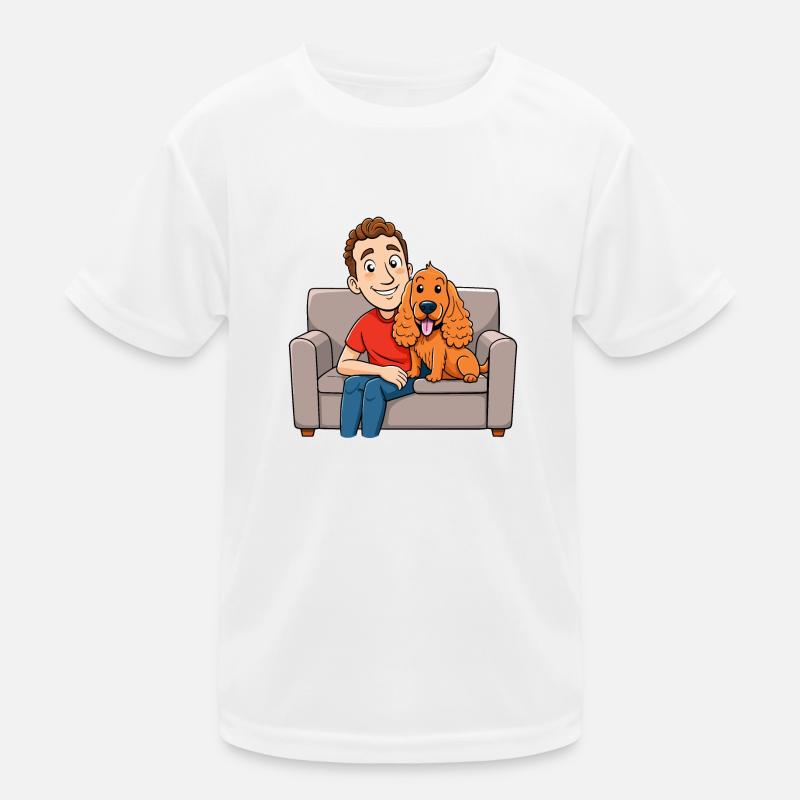 Aimer Cocker Spaniel Câlins Sur Le Canapé T-shirt sport Enfant