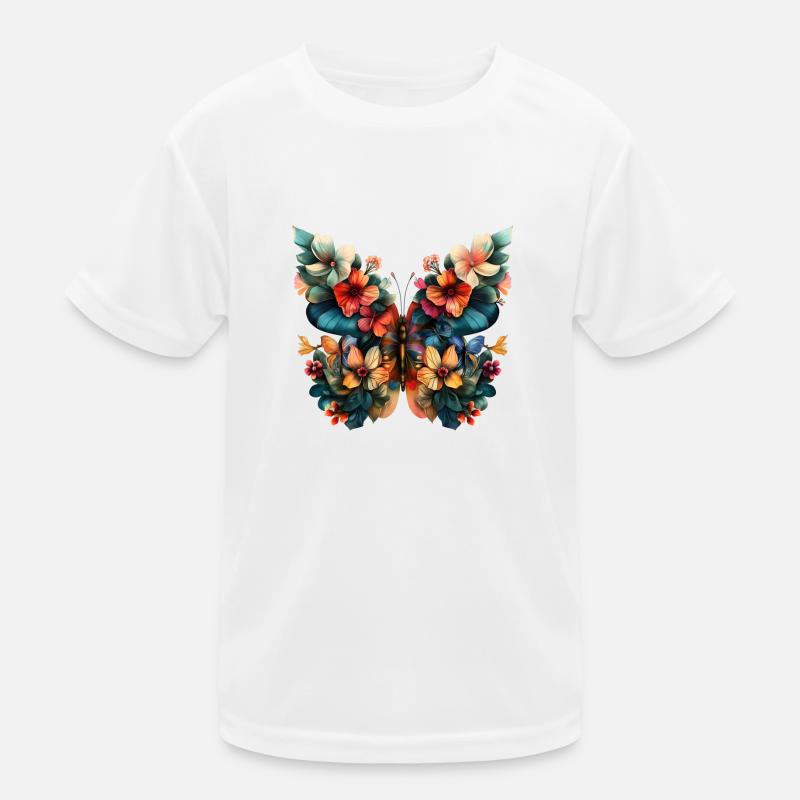 Fleurs de papillon T-shirt sport Enfant