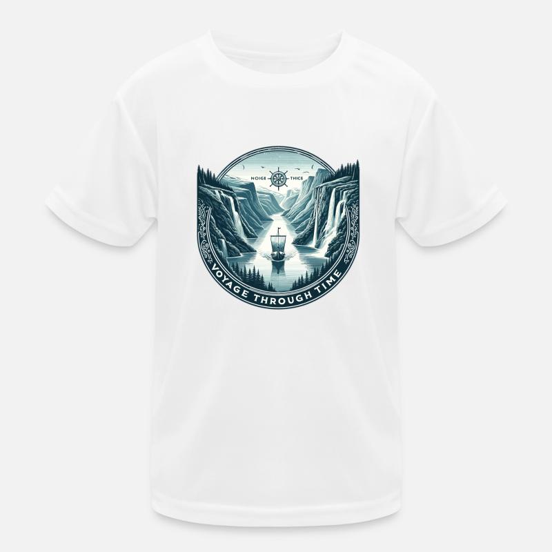 Epic Fjord Expedition Kids Functional T-Shirt