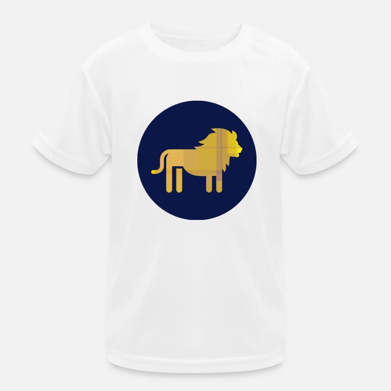 Löwe - Kinder Funktions-T-Shirt - Weiß