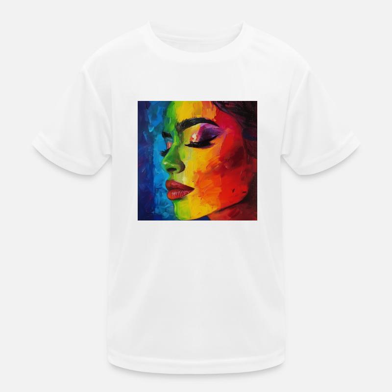 Regenbogen Kinder Funktions-T-Shirt