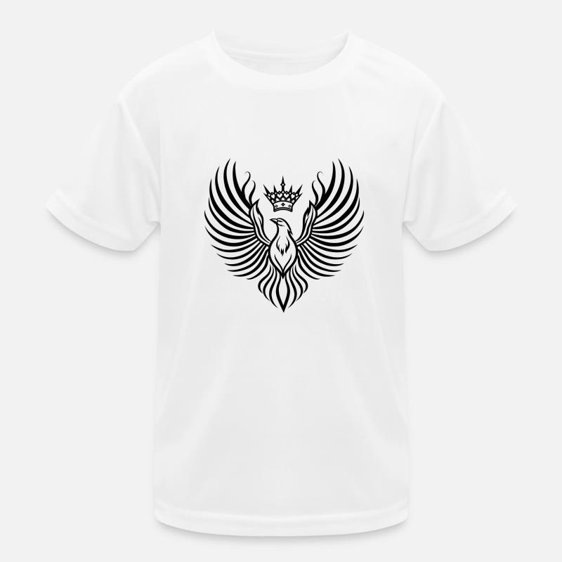 Phoenix mit schwebender Krone Kinder Funktions-T-Shirt