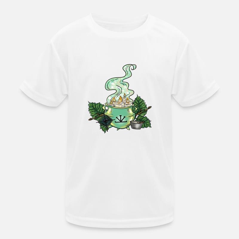 Imbolc Witch's Cauldron - Kids Functional T-Shirt - white