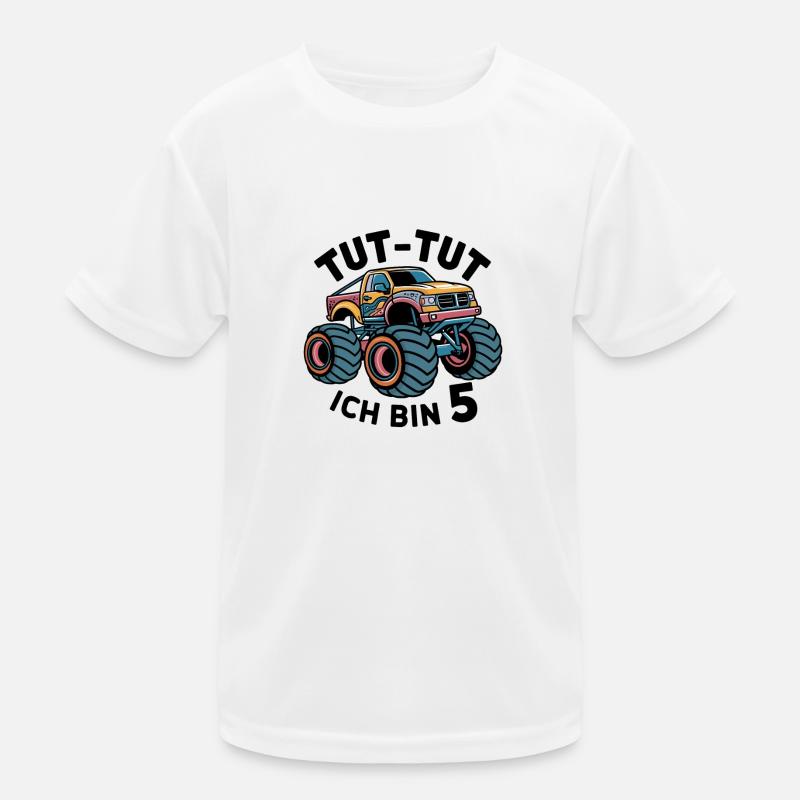 Monster Truck - Ich bin 5 - Einzigartiges Geschenk Kinder Funktions-T-Shirt