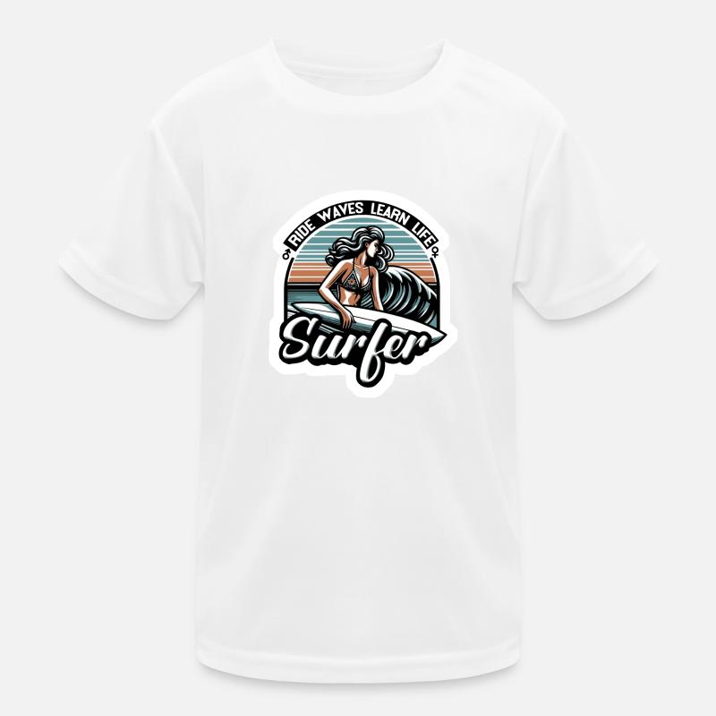 Ride Waves Learn Life Kids Functional T-Shirt
