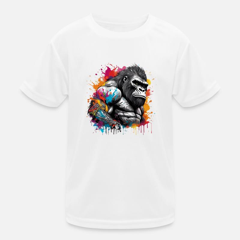 Tattoo / Tier / Kunst / cool / Comic / Gorilla Kinder Funktions-T-Shirt