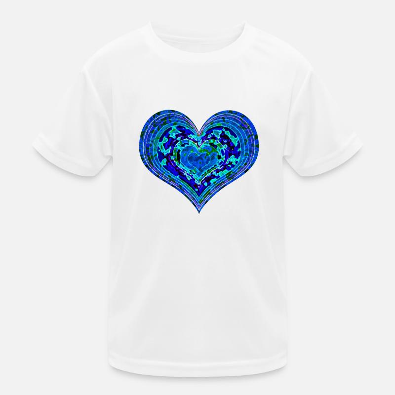 coeur psychédélique T-shirt sport Enfant