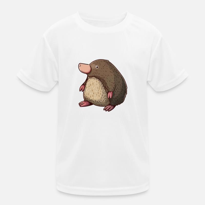 Entzückender Maulwurf in Verspielter Pose Kinder Funktions-T-Shirt