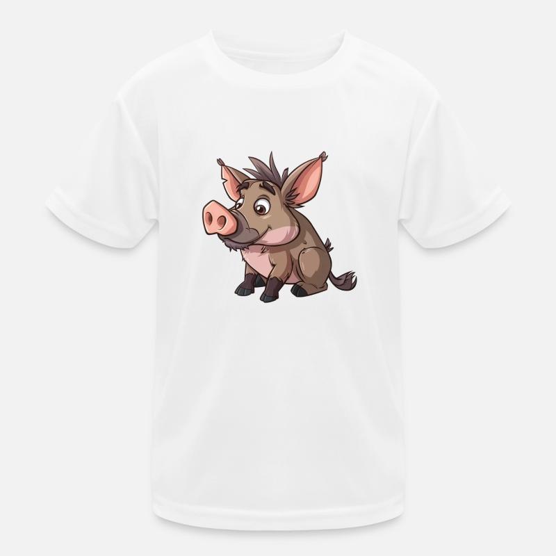 Style de dessin animé Warthog mignon T-shirt sport Enfant