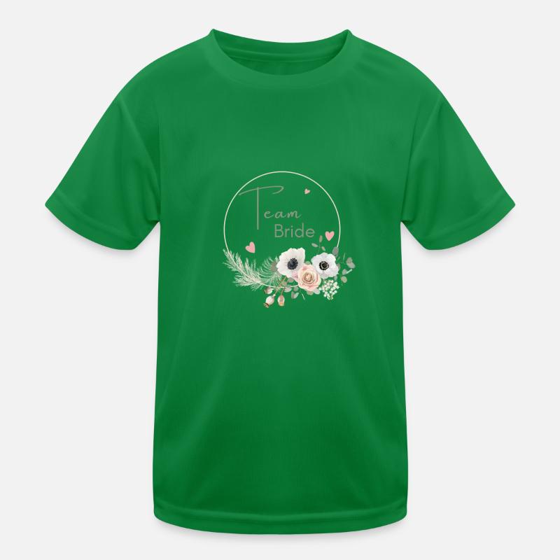 Team bride couronne floral boho T-shirt sport Enfant