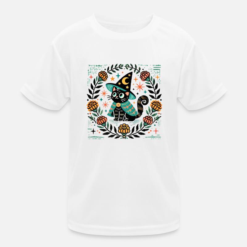 Wizard Cat Kids Functional T-Shirt