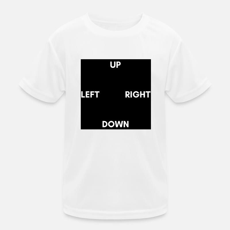 Up Left Down Right Schwarz Kinder Funktions-T-Shirt