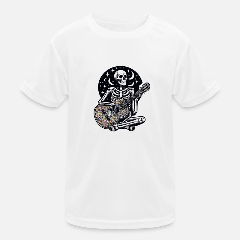 Squelette avec Guitare - Rock'n'Roll Attitude T-shirt sport Enfant